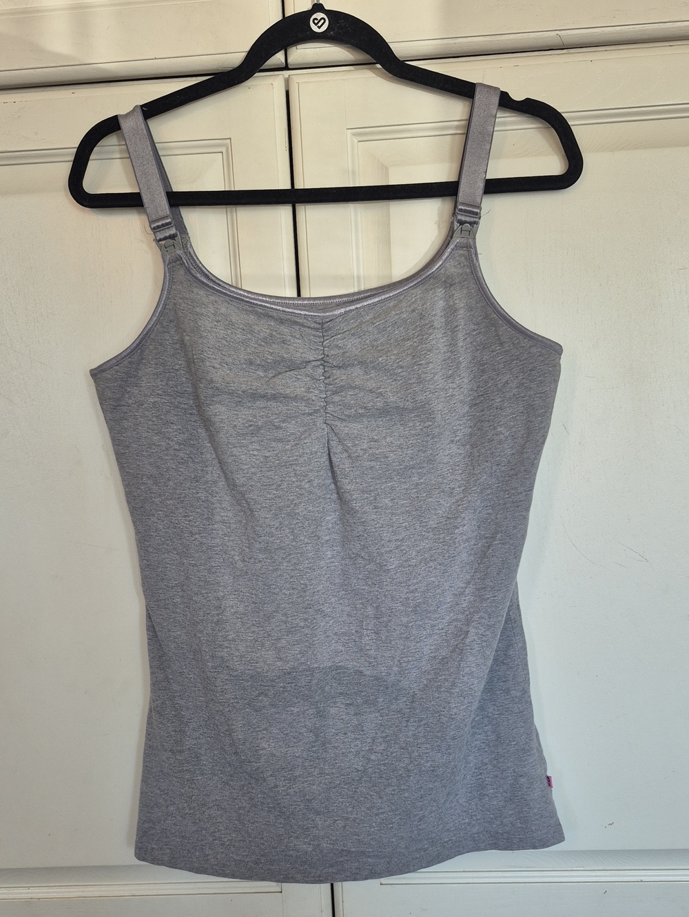 Glamour Light Grey Ruched Front Adjustable Strap Camisole